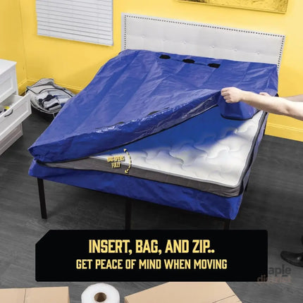 Mattress Bag Mattresses Protector Plastic Moving Storage Dust Cover Carry Bed Waterproof Zipper Packing Reusable