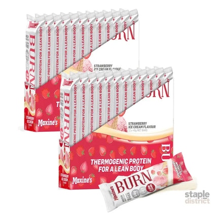 Maxines Burn Strawberry Ice Cream Bar 12x40g x2-2050056829366571008