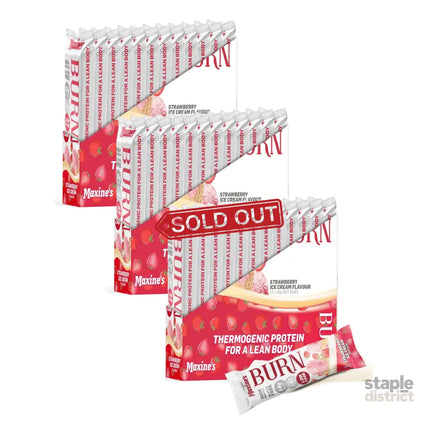 Maxines Burn Strawberry Ice Cream Bar 12x40g x3-2050056829534343168