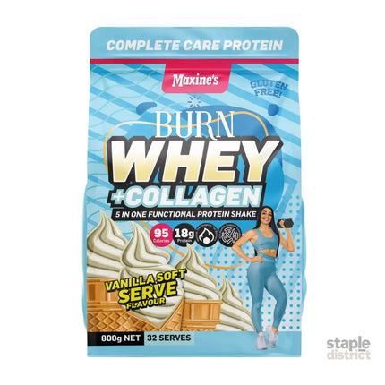 Maxines Burn Whey & Collagen Vanilla Soft Serve 800g-2050056829689532416
