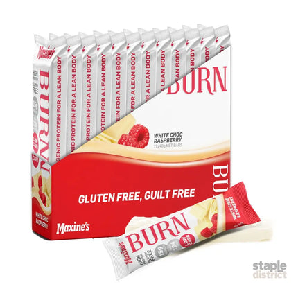 Maxines Burn White Choc Raspberry Bar 12x40g-2050056828221526016