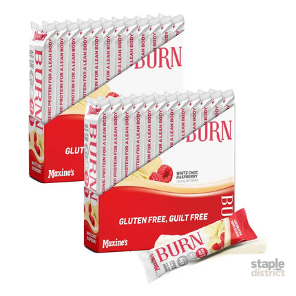 Maxines Burn White Choc Raspberry Bar 12x40g x2-2050056828389298176