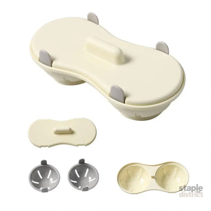 Microwave Egg Steamer With Lid Kitchen Egg Cooker Poacher Steam Box Container - White - Appliances > Kitchen Appliances