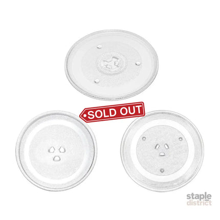 Microwave Glass Turntable Replacement Plate Y Type Coupler Fit in 3 Sizes - 245mm - Appliances > Kitchen Appliances >