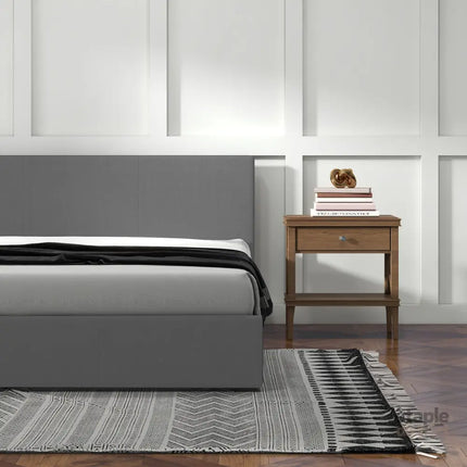 Milano Sienna Luxury Bed with Headboard (Model 2) - Grey No.28 - Single-1951134896768552965