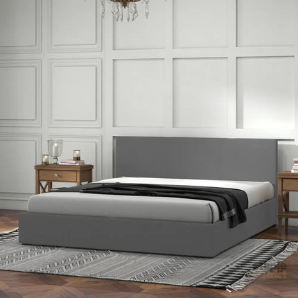 Milano Sienna Luxury Bed with Headboard (Model 2) - Grey No.28 - Single-1951134896768552961
