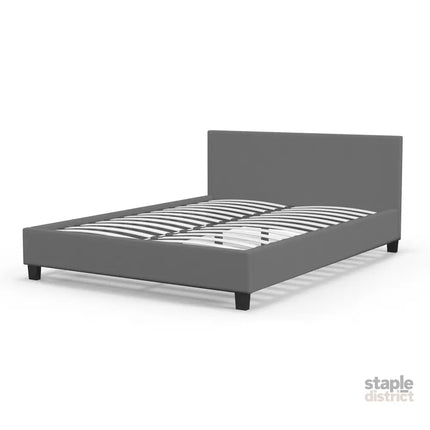 Milano Sienna Luxury Bed with Headboard (Model 2) - Grey No.28 - Single-1951134896768552960