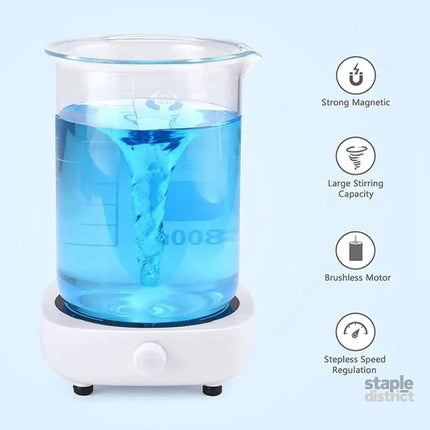 Mini Magnetic Stirrer 4000RPM Portable Mixer White - Appliances > Kitchen Appliances > Food Mixers & Blenders