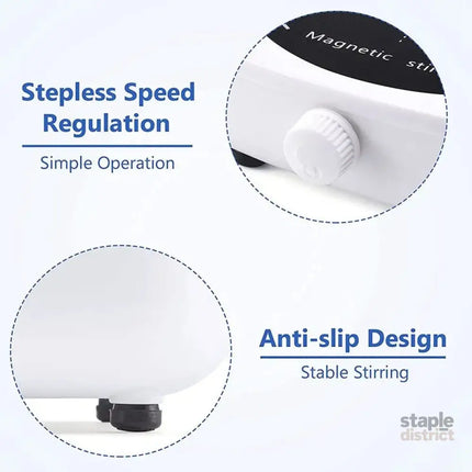 Mini Magnetic Stirrer 4000RPM Portable Mixer White - Appliances > Kitchen Appliances > Food Mixers & Blenders