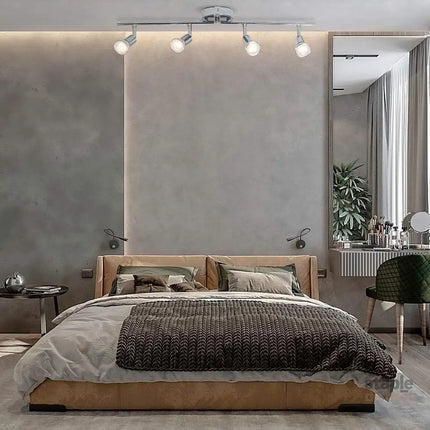 Modern 4 Light Track Lighting Kit LED (Chrome) - Home & Garden > Lighting > Ceiling Lights