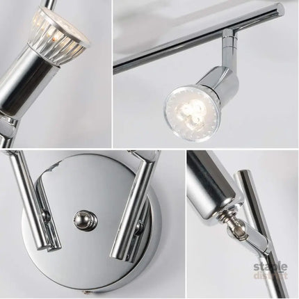 Modern 4 Light Track Lighting Kit LED (Chrome) - Home & Garden > Lighting > Ceiling Lights