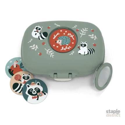 Monbento Gram Snack Box-Green Raccoon Green Raccoon-2006733344116707330