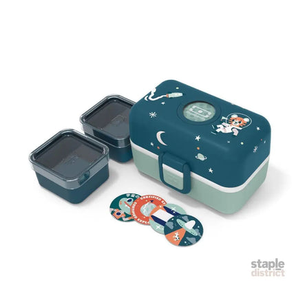 Monbento Tresor Graphic Kids's Bento Box- Cosmic Blue Cosmic Blue-2006733344448057348