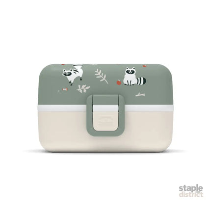 Monbento Tresor Graphic Kids's Bento Box- Green Raccoon Green Raccoon-2006733344590663681