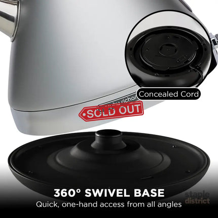 Morphy Richards 1.5L Venture Collection Pyramid Kettle in Steel Grey - Appliances > Kitchen Appliances > Kettles