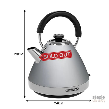 Morphy Richards 1.5L Venture Collection Pyramid Kettle in Steel Grey - Appliances > Kitchen Appliances > Kettles