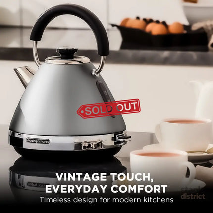 Morphy Richards 1.5L Venture Collection Pyramid Kettle in Steel Grey - Appliances > Kitchen Appliances > Kettles