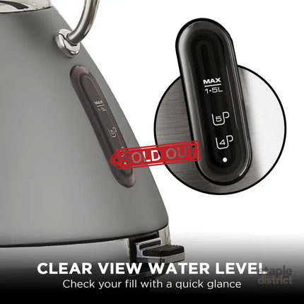 Morphy Richards 1.5L Venture Collection Pyramid Kettle in Steel Grey - Appliances > Kitchen Appliances > Kettles