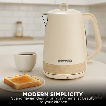 Morphy Richards 1.7L Electric Kettle Essence Scandi Swivel Base Boil-Dry Protection - Appliances > Kitchen Appliances >