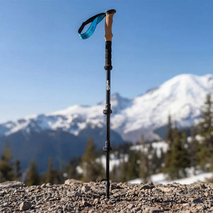Mountview 2 Pcs Hiking Trekking Poles Walking Stick Adjustable Lightweight Black-2050059022798819335