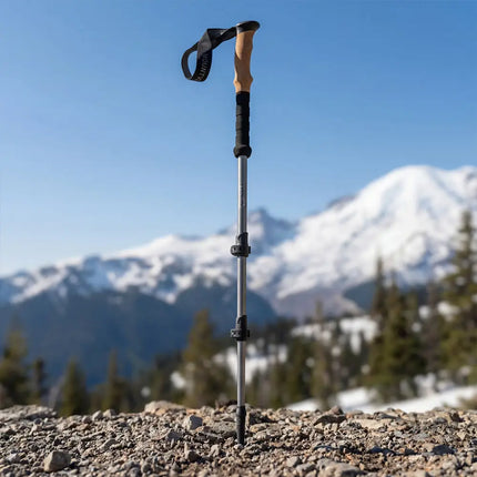 Mountview 2 Pcs Hiking Trekking Poles Walking Stick Adjustable Lightweight Grey-2050059022622658567