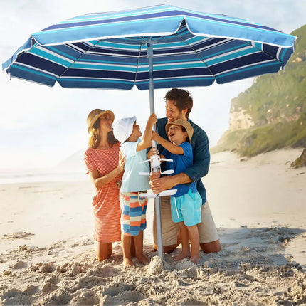 Mountview 2M Outdoor Beach Umbrellas Sand Blue-2006732891584860167