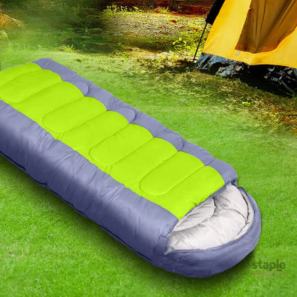Mountview Sleeping Bag Outdoor Camping Grey-2029387241587085319