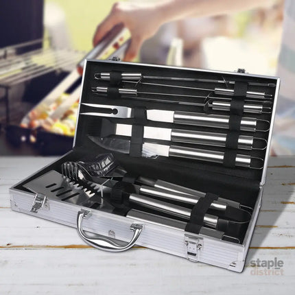 Moyasu 10Pcs BBQ Tool Set Stainless-2006733309522087942