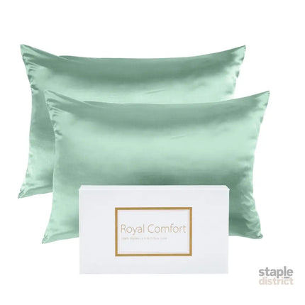 MULBERRY SILK PILLOW CASE TWIN PACK - SIZE: 51X76CM - MINT-1951134813041856515
