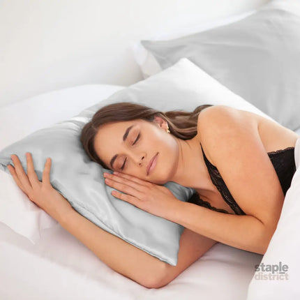 MULBERRY SILK PILLOW CASE TWIN PACK - SIZE: 51X76CM - SILVER-1951134812500791298