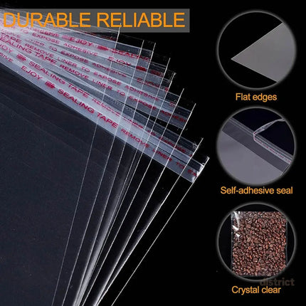 Multi-size Clear Self-Seal Cellophane Bags - Bulk Adhesive Opp - 30*44 + 4 - Commercial > Packaging > Postage Satchels