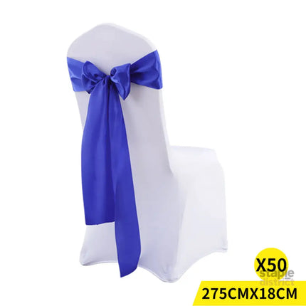 Multicoloured Chair Sashes Fabric Covers Navy-2018816775541624832