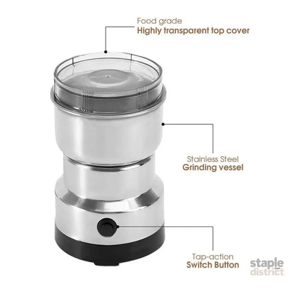 Multipurpose Electric Coffee Bean Grinder - Appliances > Kitchen Appliances > Coffee Machines & Accessories