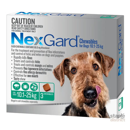 Nexgard Large Dogs 10.1-25Kg Green 3pk-2050056833363742720