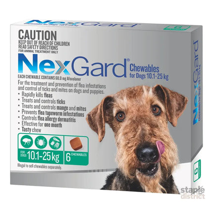 Nexgard Large Dogs 10.1-25Kg Green 6pk-2050056833514737664