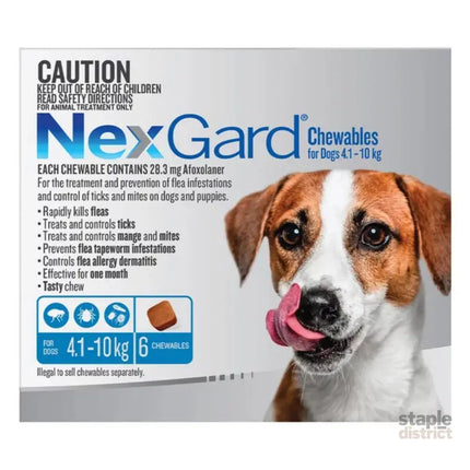 Nexgard Medium Dogs 4.1-10kg Blue 6pk-2050056833829310464