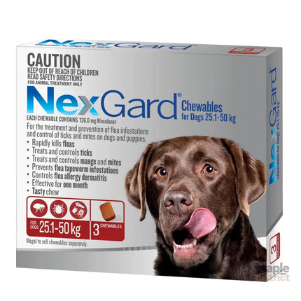Nexgard XLarge Dogs 25.1 - 50kg Red 3pk-2050056833984499713