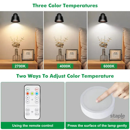 Night Light Wireless Wall Light Indoor LED 2 Pack,Battery Operated Wall Lights Rechargeable Lamp with Remote,Touch Lamp