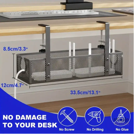 No-Drill Wire Organizer Under-Desk Cable Tray - Baby & Kids > Kid’s Furniture > Kid’s Bookcases & Shelves