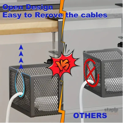 No-Drill Wire Organizer Under-Desk Cable Tray - Baby & Kids > Kid’s Furniture > Kid’s Bookcases & Shelves
