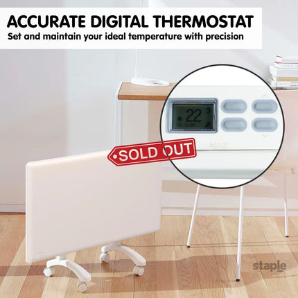 Nobo 2000W T2-NTL4T20 Electric Panel Heater with Timer Tilt Switch Silent Operation & Allergy-Free - Refurbished