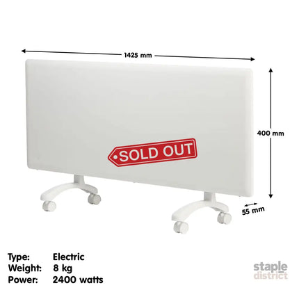 Nobo 2400W T2-NTL4R24 Slimline Wi-Fi Electric Panel Heater - Refurbished - Appliances > Heaters > Electric Heaters