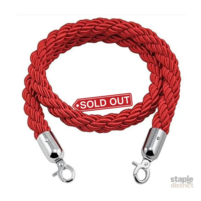Nylon Twisted Rope for Queue Barrier - Red - Commercial > Commercial Others > Fencing & Barriers