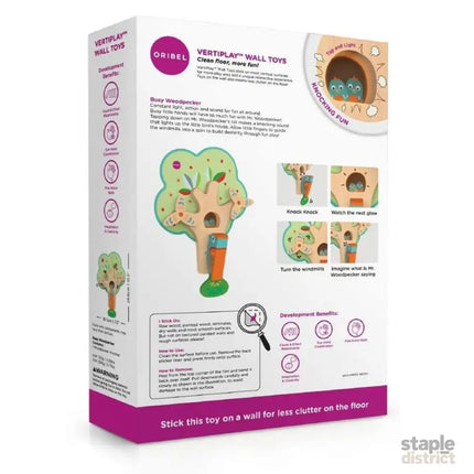 Oribel VertiPlay Wall Toy: Busy Woodpecker knocker-2029387304870744073