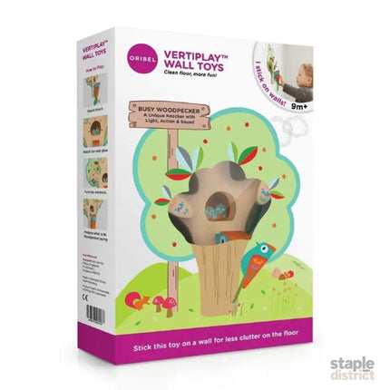 Oribel VertiPlay Wall Toy: Busy Woodpecker knocker-2029387304870744072