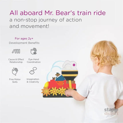 Oribel VertiPlay Wall Toy: Round & Round Goes Mr. Bear-2029387303721504769