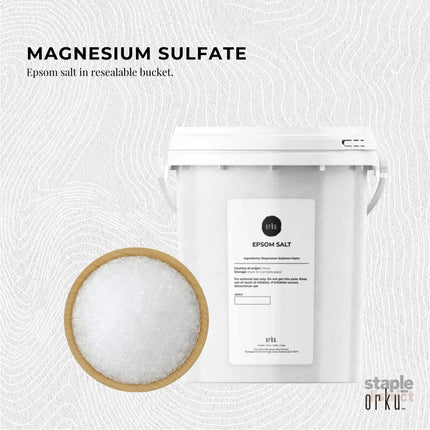 Orku 1.3kg Epsom Salt Tub - Magnesium Sulphate For Bath Skin Body Skin Care - Health & Beauty > Bath & Body > Bath