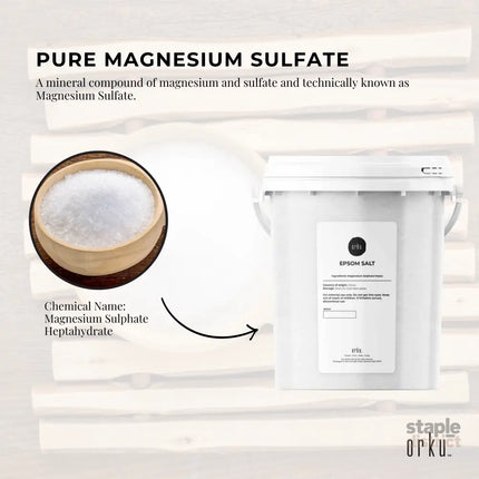 Orku 1.3kg Epsom Salt Tub - Magnesium Sulphate For Bath Skin Body Skin Care - Health & Beauty > Bath & Body > Bath