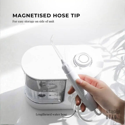 Orku 1000ml Water Flosser Electric Oral Irrigator - Adjustable Pressure White - Health & Beauty > Personal Care > Oral
