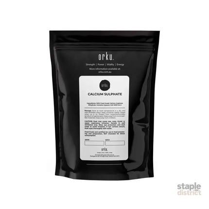 Orku 100g Fine Calcium Sulphate Gypsum Powder - Dihydrate Food Grade FCC E516 - Commercial > Commercial Others >